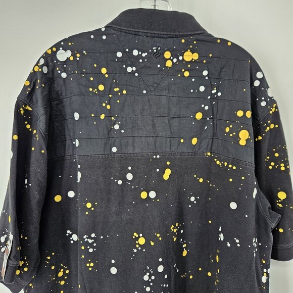 Rocawear Shirt Mens XL Black Yellow Splatter Paint NYC Chapter Pocket Hip Hop - Picture 11 of 14